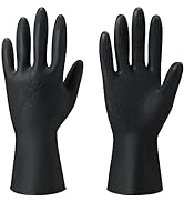 ThxToms Chemical-Resistant Reusable Latex Gloves, 5 Pairs Professional Hair Coloring Rubber Glove...