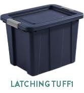 Sterilite 6-Pack Storage Bins with Lids, Heavy Duty Totes, Tuff1, 18 Gallon, Dark Indigo