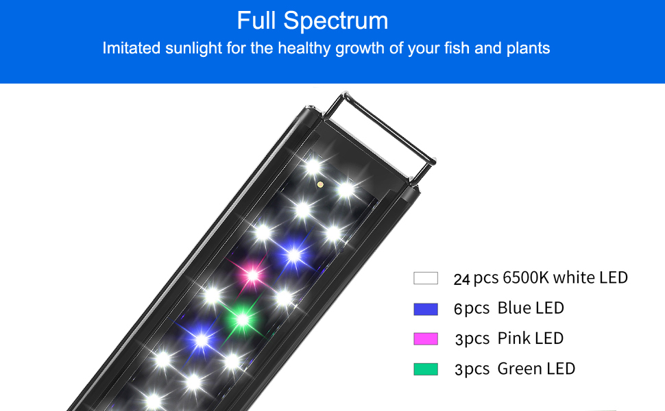 Full spectrum led aquarium light