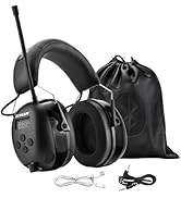 ZOHAN EM042 AM/FM Radio Headphone with Digital Display,Ear Protection Noise Reduction Earmuffs,Co...