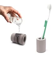 DiatZeno Mini Toothbrush Holders for Bathrooms - Diatomite Quick-Dry Organizer, Compact Portable ...