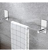 Taozun Self Adhesive 16-Inch Bathroom Towel Bar Brushed SUS 304 Stainless Steel Bath Wall Shelf R...