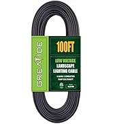 GREATIDE 12/2 Low Voltage Landscape Lighting Wire, Outdoor Direct Burial Cable, 12 Gauge 2 Conduc...