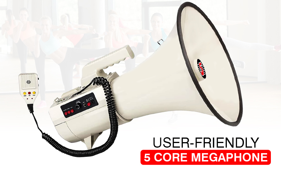 megaphones, bull horns, bull horn loud speaker, horn speaker, megaphone with mic, megaphone speaker