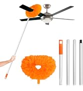 Ceiling Fan Cleaner Duster High Ceiling Extended Fan Blade Cleaner from 13 to 50 Inch Reusable Mi...