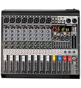 5 Core Audio Mixer 8 Channel DJ Mixing Board Professional Bluetooth USB Analog Mezclador De Audio...