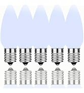 wominoy 25 Pack C9 LED Bulb Christmas Replacement Lights,Dimmable Christmas Lights Bulbs, Smooth ...