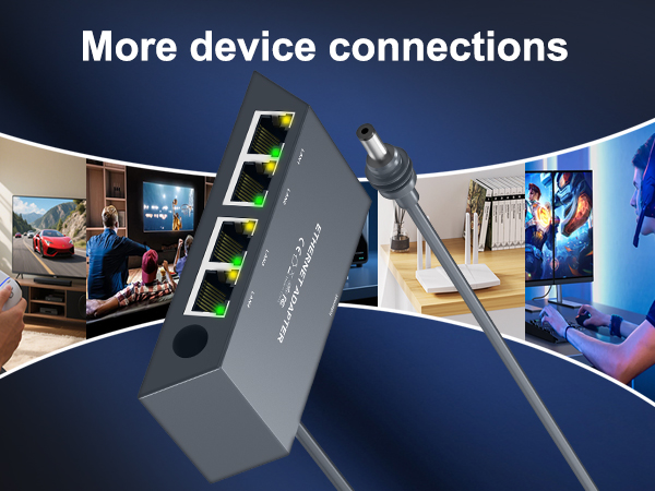 Multi Ports Starlink Ethernet Adapter 4 to 1 Network Adapter to other Ethernet Devices
