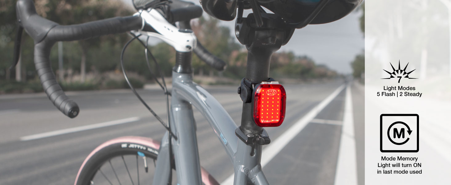 powerful bright bike rear light taillight daylight flash safety seat post mounted