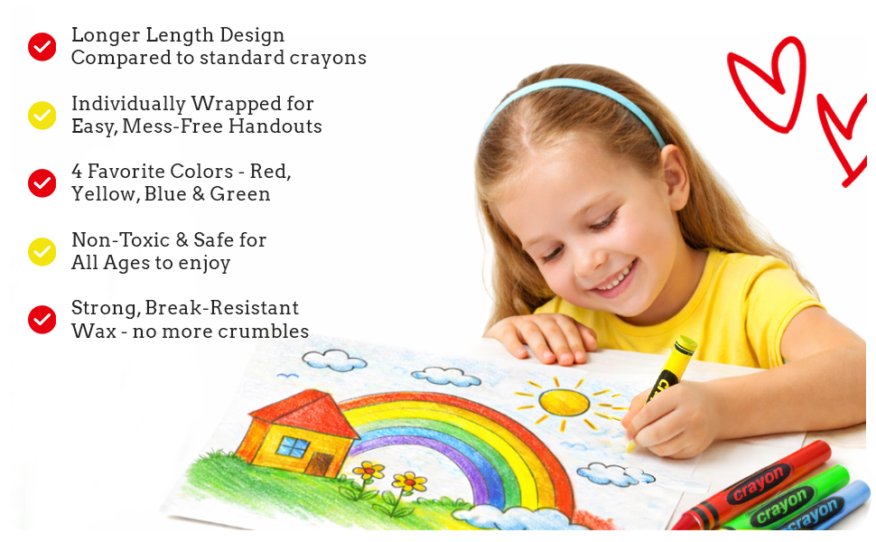 80 Sets of 4 Packs (320 count) Standard Size Crayons