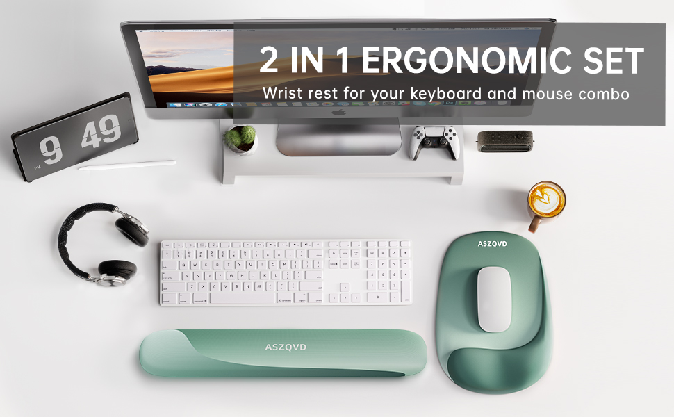 ergonomic wrist rest for keyboard and mouse