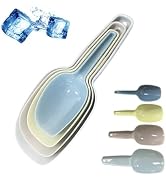 4Pcs Ice Scoop Set, Colorful Scoop for Freezer Kitchen Canisters Flour Powders Dry Foods Candy Po...