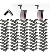 50 Pack Gunmetal Corners - Protect Corners and Decorate Your Book, for Scrapbook, Notebook, Photo...