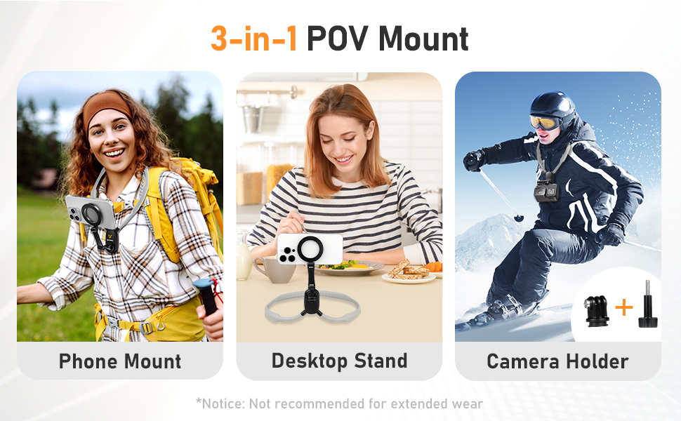 Magnetic Neck Phone Holder for Recording