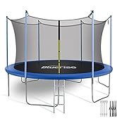 BLUERISE Trampoline 55IN 6FT 8FT 10FT 12FT 14FT Indoor Trampoline for Kids Outdoor Play for Kids ...