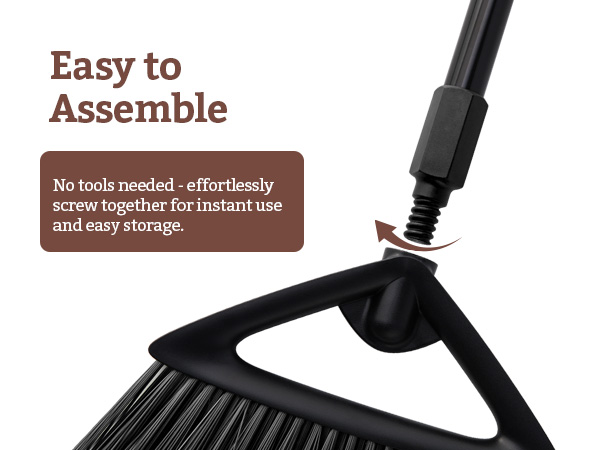Heavy Duty Broom, Easy to Assemble