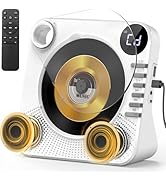 CD Player with Bluetooth, Desktop CD Player for Home,HiFi Speakers,Remote Control,USB,LED Display...