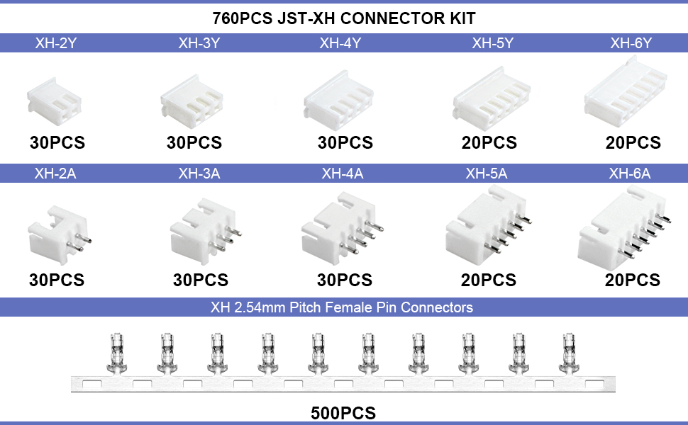 jst xh connectors 