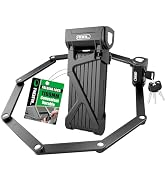 RBRL Folding Bike Lock, 3.6ft Heavy Duty Anti Theft, Hardened Steel 8mm Chain Lock with 4 Keys fo...