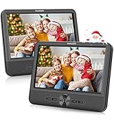 FANGOR 7.5’’ Dual Car DVD Player, Portable DVD Player for Car with 5 Hours Rechargeable Battery, ...