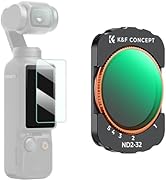 K&F Concept Variable ND Filter for DJI Osmo Pocket 3 Creator Combo, ND2-32 Neutral Density VND Fi...