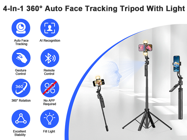 tripod for iphone with light