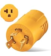 MECMO Shore Power NEMA L5-30P to 5-15/20R RV Generator Adapter Marine 30 Amp to 110 15 Amp Househ...