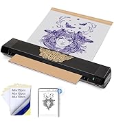 ORGBRO Tattoo Stencil Printer, X8 Thermal Tattoo Transfer Printer with 30pcs Transfer Paper, A4/A...