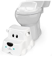 Squatty Potty Kids Toilet Step Stool Set, Potty Pet Bear Cub Base with Training Seat
