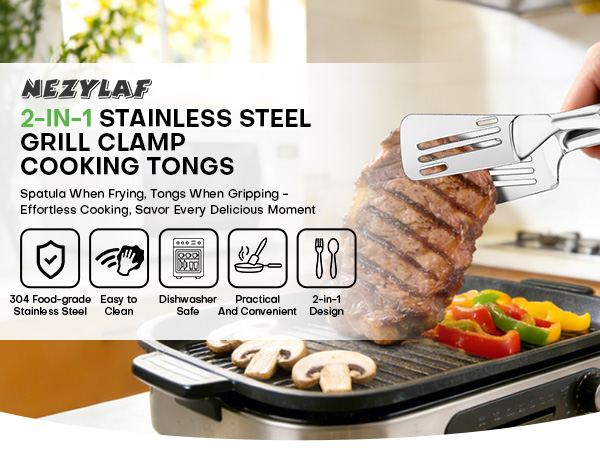 2-in-1 Detachable Design Kitchen Tongs