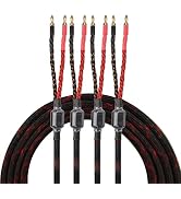 Tertullus 1 Pair HiFi OFC Braid Speaker Cable with Banana Plug to Banana Plugs for Speaker Amplif...