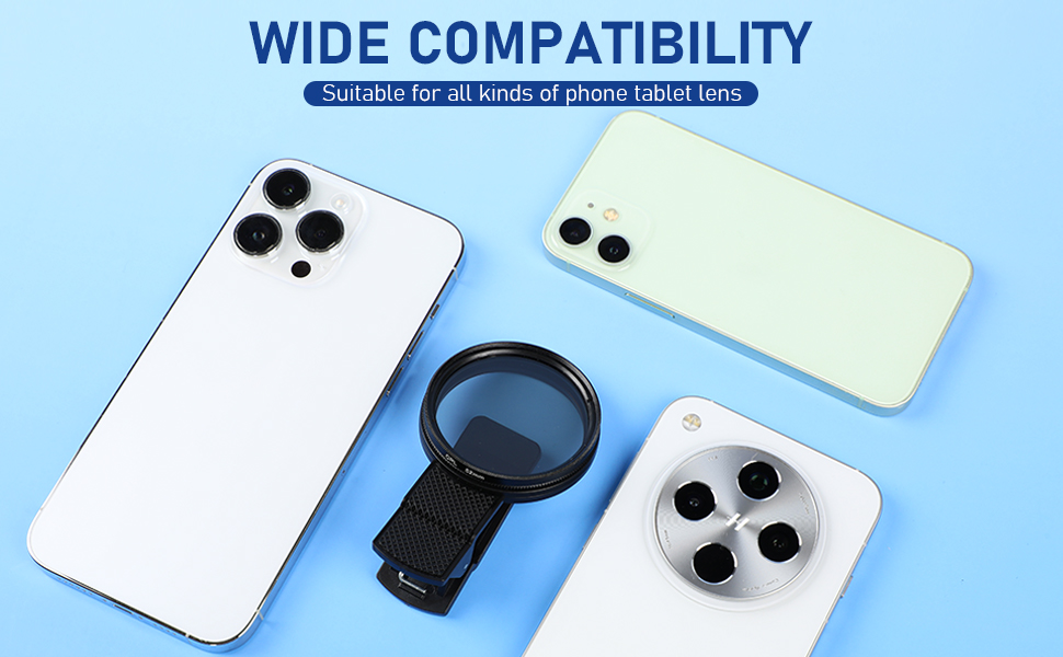 52mm Clip-on CPL Phone Camera Filter Kit