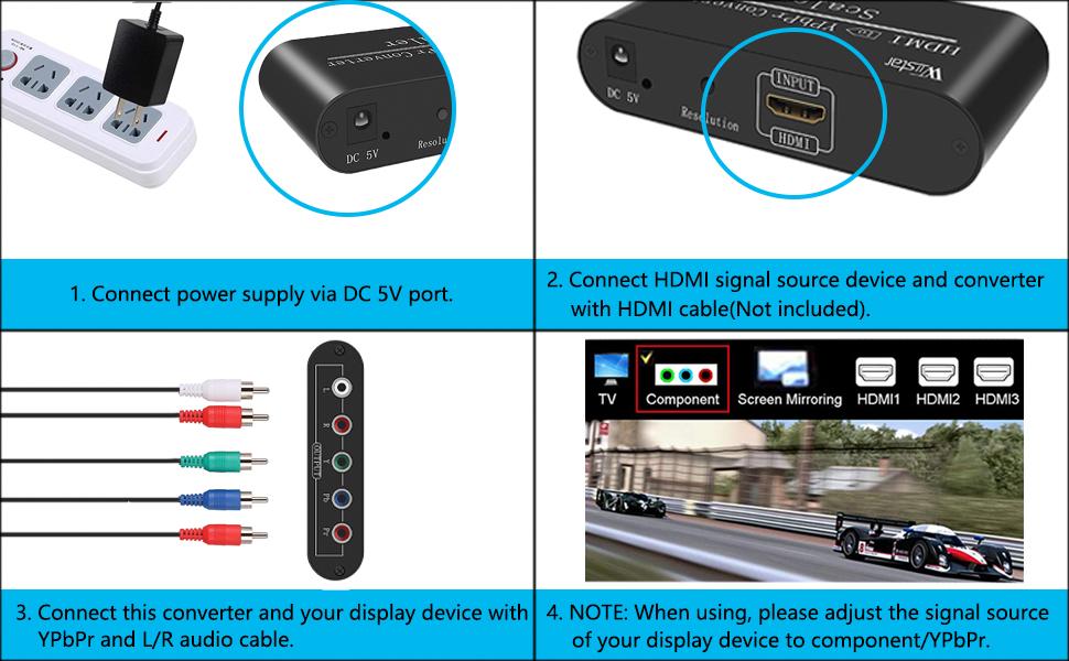hdmi to component