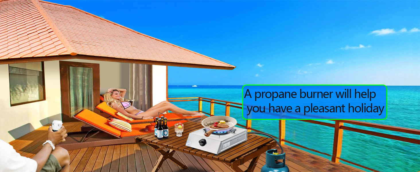 Propane stove for outdoor use