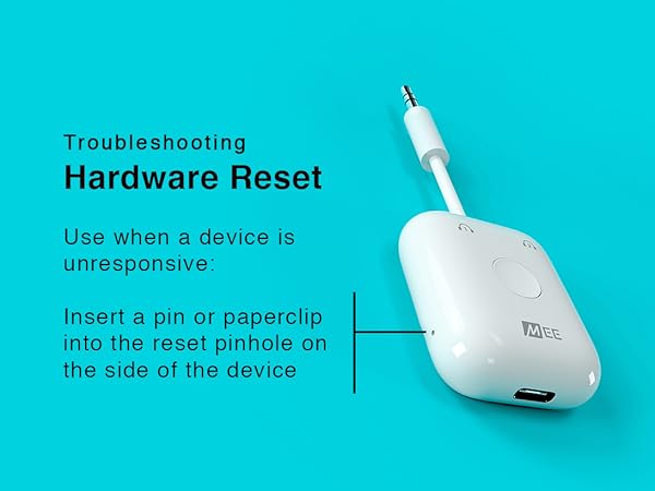 Connect Air Hardware Reset bluetooth transmitter, airfly, bluetooth adapter airplane