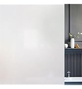 White Frosted Glass Window Film 17.5 X 78.7inch, Shackcom Bathroom Window Privacy Film - Non Adhe...