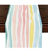 zcyxuuw Colorful Rainbow Tie Dye Table Runner, Kitchen Dining Table Decor, Cute Table Runners for...