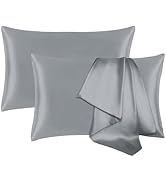Jogcaw 2 Pack 100% Silk Pillowcase for Hair and Skin, Soft Breathable Smooth Cooling Mulberry Sil...