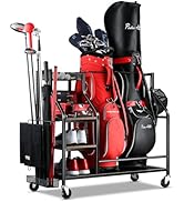 FHXZH Golf Bags Storage Garage Organizer Golf Bag Stand for Golf Bags, Clubs, Balls, Golf Equipme...