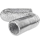 Dryer Vent Hose 50mm 75mm Scalable Ducting Vent Hose Flexible Double-Layer Aluminum Foil Non-Insu...