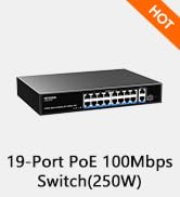 16 Port PoE Switch Unmanaged, 16 Port PoE+@250W, 2 Gigabit Uplink Ports, 1 SFP Port, NICGIGA 19 P...