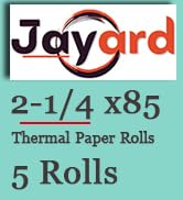 Jayard 2-1/4'' X 85' Thermal Paper Rolls For Credit Card - Cash Register Rolls - Premium Register...
