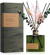 COCORRÍNA Reed Diffuser, 6.76 oz Lavender Eucalyptus Scent Reed Diffuser with 8 Sticks &amp; Dried Fl...
