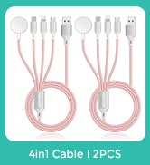 2Pack Travel Essentials Multi Charging Cable for Watch Charger 4 in 1 Fast Charger Camping Essent...