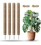 Mcbazel 4 Pack 23.5 Inch Moss Poles, Monstera Plant Support, Stackable Moss Pole for Indoor Plant...