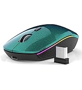FENISIO Wireless Mouse, USB Computer Mouse Rechargeable 2.4G Optical Cordless Mouse Ultra Silent ...