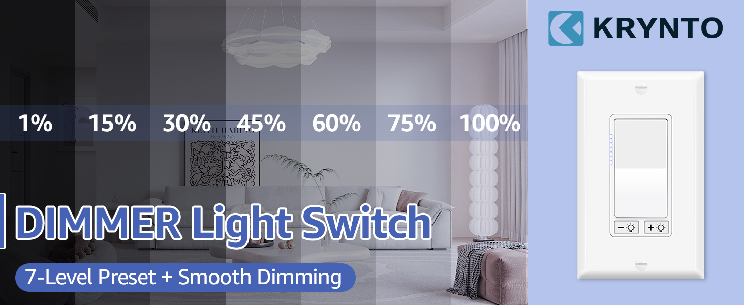7 level LED dimmer light switch