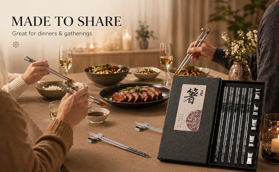 Stainless Steel Chopsticks in a Gift Box