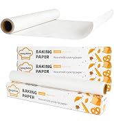 DTFMZOV 12in x 98ft Parchment Paper Roll, High Heat Parchment Paper for Baking Non-Stick Greasepr...