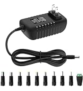 Arkare 12V Power Supply 2A AC/DC Adapter 12Volt Wall Charger Replacement Power Cord AC 100V-240V ...